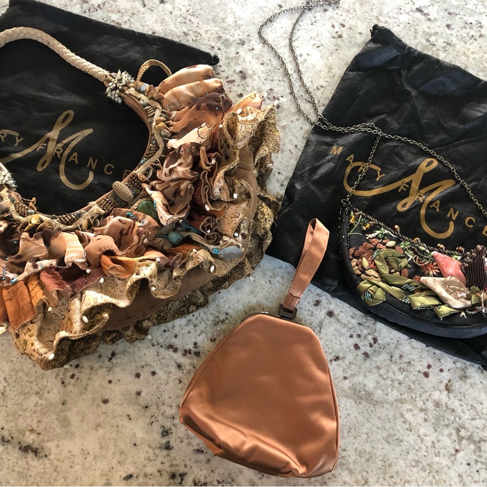 TWO Mary Frances purses + Bonus Talbots Wristlet